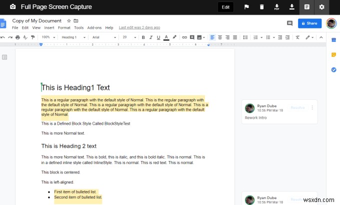 Cách in tài liệu Google Docs kèm bình luận