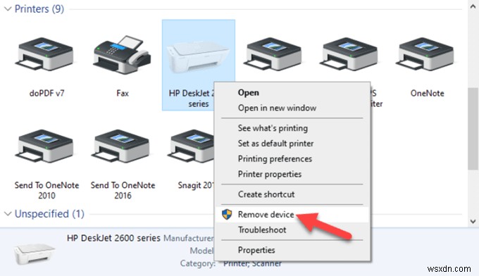 Cách gỡ bỏ hoặc loại bỏ Driver máy in khỏi Windows 10