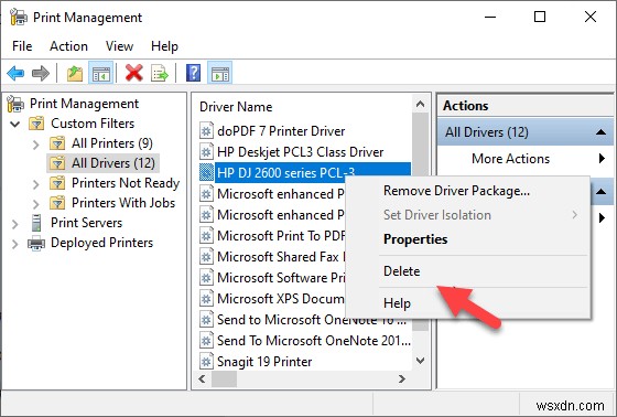 Cách gỡ bỏ hoặc loại bỏ Driver máy in khỏi Windows 10