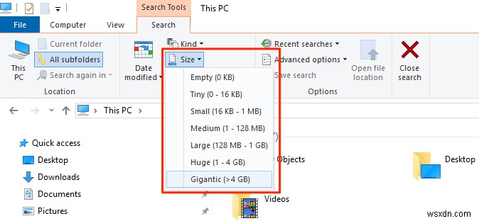 4 cách tìm file lớn trong Windows 10