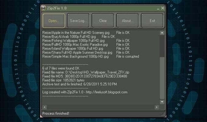 Cách trích xuất file từ thư mục Zip bị hỏng