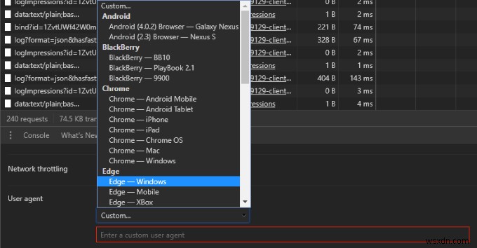 Cách thay đổi User Agent trình duyệt mà không cài Extension