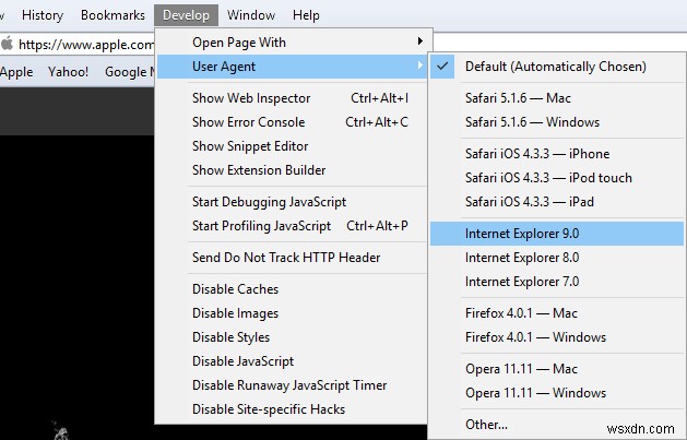 Cách thay đổi User Agent trình duyệt mà không cài Extension