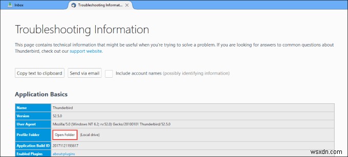 Cách chuyển hồ sơ Thunderbird & Email sang máy tính Windows mới