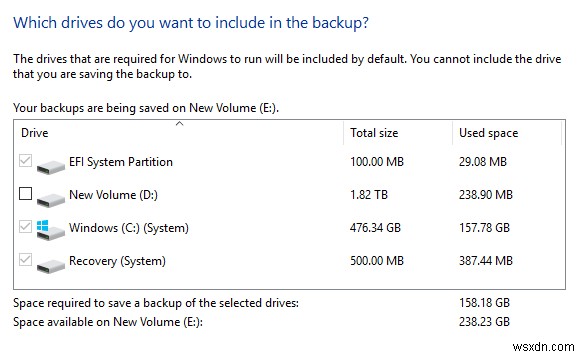 Tạo bản sao lưu hệ thống (System Image) Windows 10