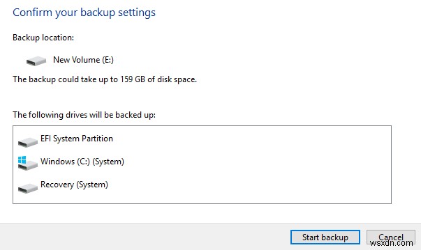 Tạo bản sao lưu hệ thống (System Image) Windows 10