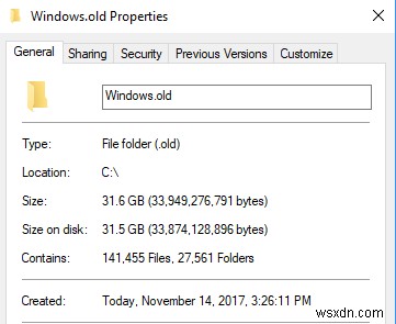 Cách xóa thư mục Windows.old trong Windows 7/8/10