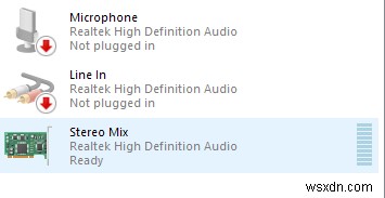 Bật Microphone, Line-In Audio và Stereo Mix trong Windows