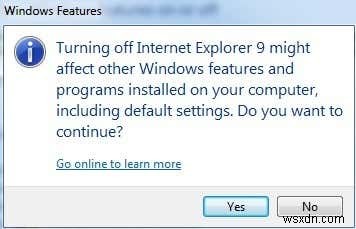 Gỡ cài đặt và cài lại Internet Explorer trong Windows 7