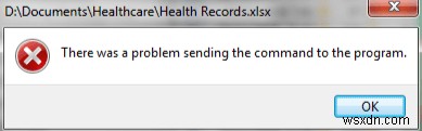 Khắc phục lỗi  There was a problem sending a command to the program 