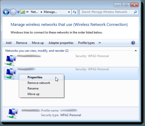 Truy xuất khóa bảo mật mạng không dây (Wireless Network Security Key) trong Windows