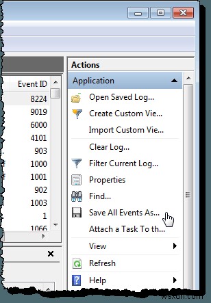 Xuất, Xóa và Tăng kích thước Event Logs trong Windows