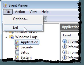 Xuất, Xóa và Tăng kích thước Event Logs trong Windows