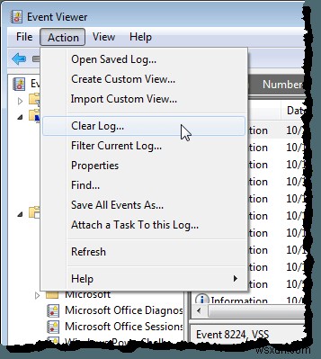 Xuất, Xóa và Tăng kích thước Event Logs trong Windows