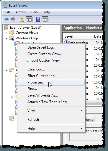 Xuất, Xóa và Tăng kích thước Event Logs trong Windows