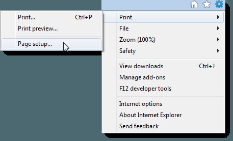 Thay đổi hoặc xóa Header/Footer khi in trong Internet Explorer hoặc Edge