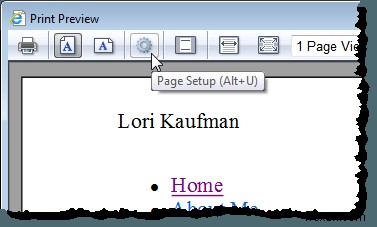 Thay đổi hoặc xóa Header/Footer khi in trong Internet Explorer hoặc Edge