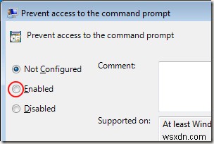 Ngăn chặn truy cập Command Prompt trong Windows