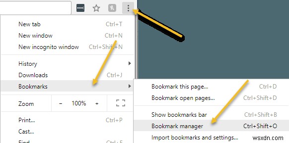 Thêm nút Bookmarks Toolbar vào Google Chrome