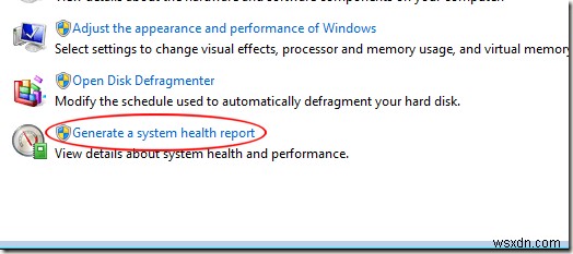 Tạo báo cáo sức khỏe hệ thống (System Health Report) trong Windows 7 kiểm tra lỗi