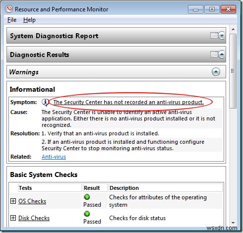 Tạo báo cáo sức khỏe hệ thống (System Health Report) trong Windows 7 kiểm tra lỗi