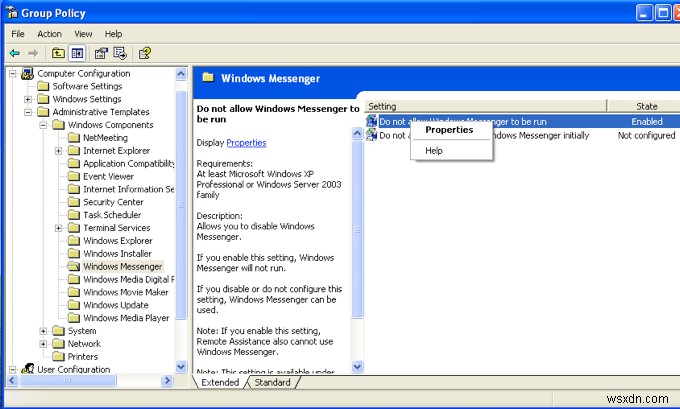 Gỡ Windows Messenger khỏi Windows 7, Vista, XP
