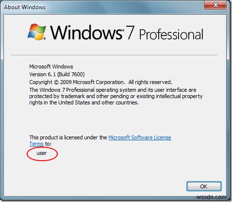 Thay đổi tên Registered Owner trong Windows 7/8/10