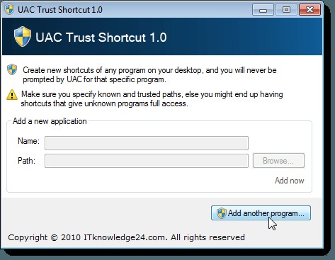 Tắt User Account Control (UAC) cho Ứng Dụng Cụ Thể