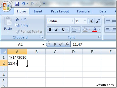 Nhanh Chóng Thêm Dấu Thời Gian Vào Worksheet Excel