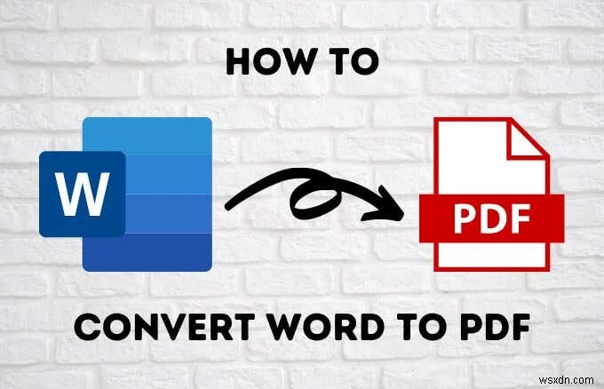 Cách Chuyển Đổi Tài Liệu Word Sang PDF