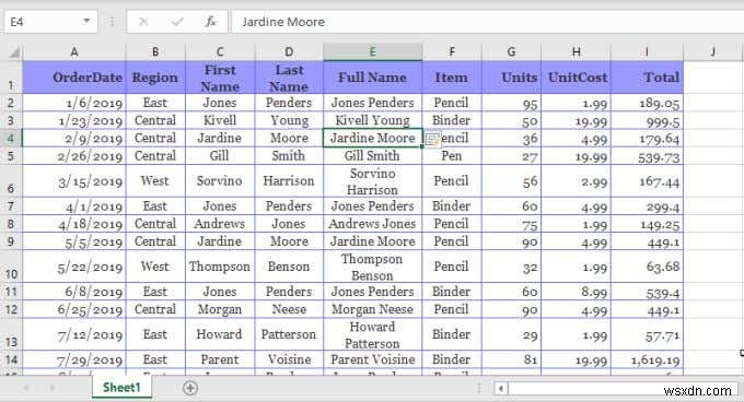 Cách Sử Dụng Flash Fill Trong Excel