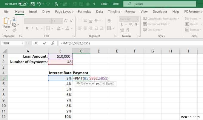 Cách Sử Dụng Hàm PMT Trong Excel