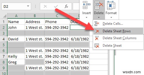 Cách Xóa Dòng Trống Trong Excel