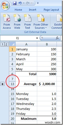 Nhóm Hàng Và Cột Trong Worksheet Excel