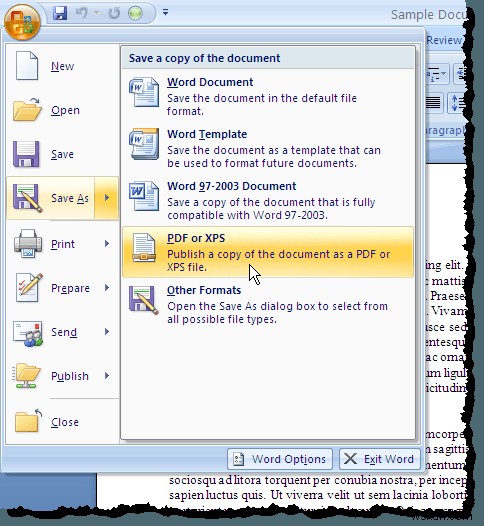 Cách Tạo Tài Liệu PDF Trong Microsoft Office