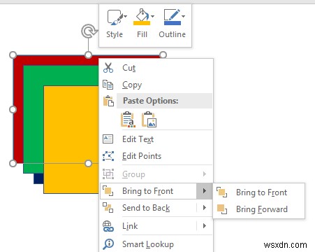 Cách xếp chồng đối tượng trong bài thuyết trình PowerPoint