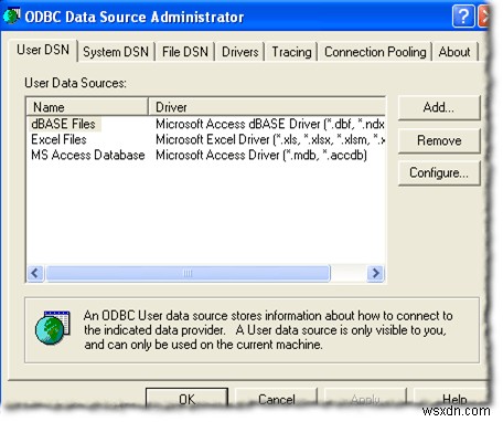 Kết nối Excel với MySQL