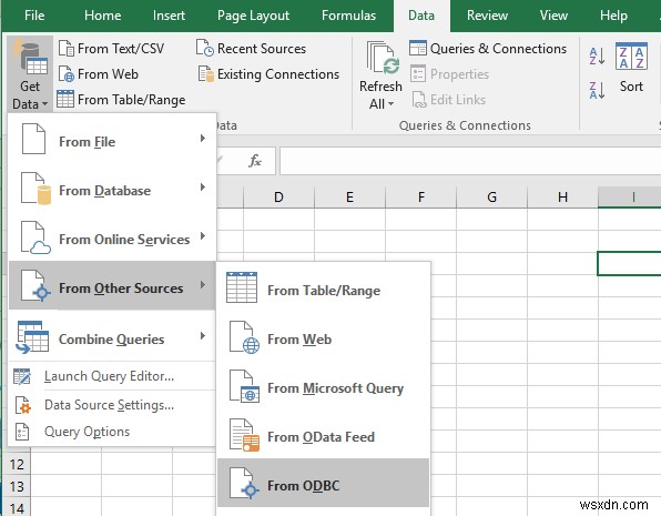 Kết nối Excel với MySQL