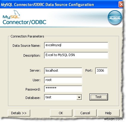 Kết nối Excel với MySQL