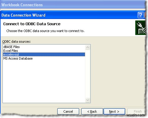 Kết nối Excel với MySQL