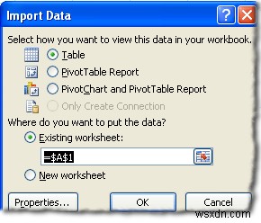 Kết nối Excel với MySQL