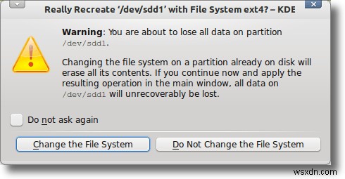 Chỉnh sửa phân vùng với KDE Partition Manager