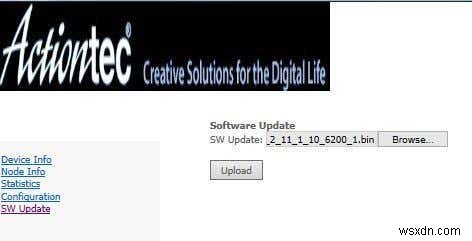 Hướng dẫn nâng cấp Firmware Actiontec ECB6200