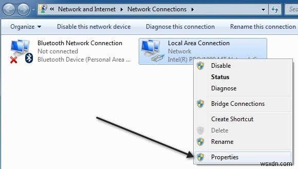 Buộc Windows 7 dùng kết nối có dây thay vì WiFi