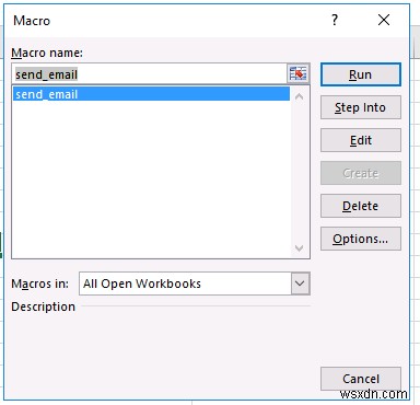 Gửi email từ Excel bằng VBA Macro và Outlook
