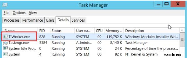Khắc phục lỗi TiWorker.exe chiếm dụng ổ cứng cao trên Windows 10
