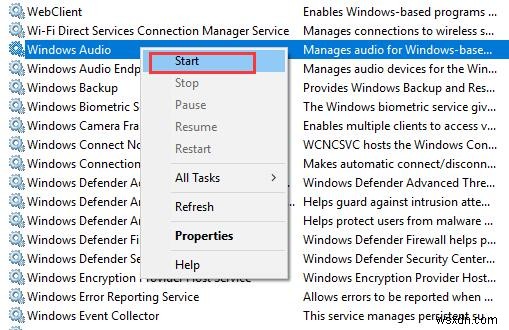 4 cách khắc phục lỗi  One or more audio service isn t running  (Một hoặc nhiều dịch vụ âm thanh không chạy)