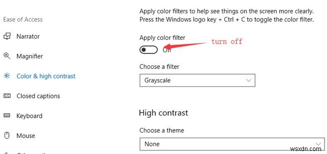 Khắc phục: Màn hình Windows 10 bị đen trắng (mất màu)