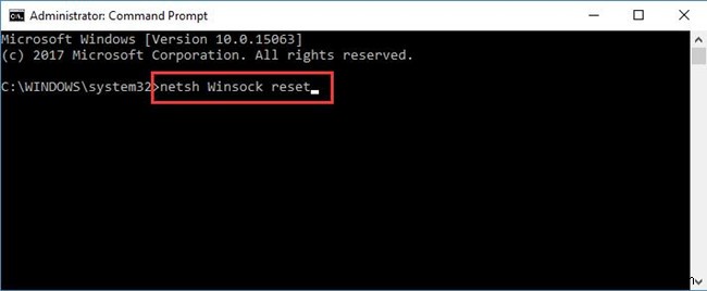 Đã khắc phục: Thiếu mục đăng ký Windows Sockets Registry cho kết nối mạng Windows 10