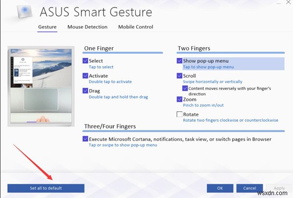 Khắc phục lỗi ASUS Smart Gesture không hoạt động trên Windows 10